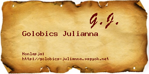 Golobics Julianna névjegykártya