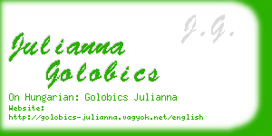 julianna golobics business card